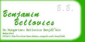 benjamin bellovics business card